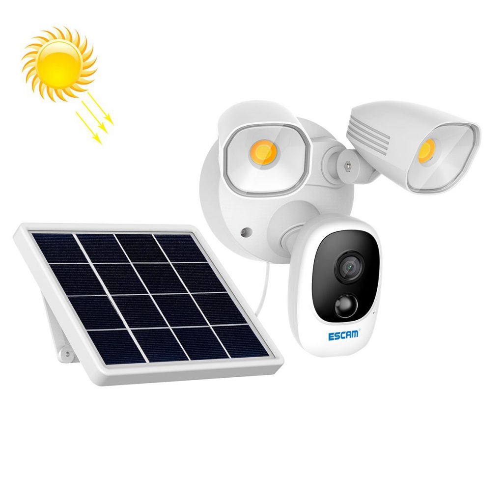 Home Security Camera Solar Powered 1000LM Floodligh