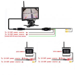 Backup Camera Kit Monitor 2 Cameras image