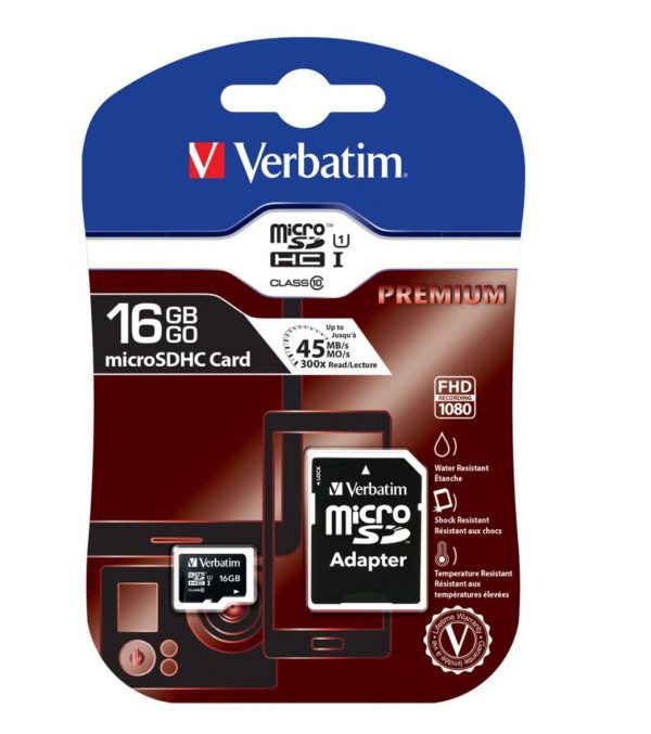 Verbatim 16GB Memory Card Micro sd Card image