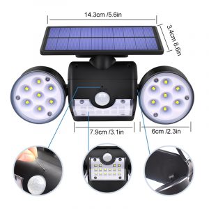 100 SMD Solar Outdoor Waterproof LED Wall Light