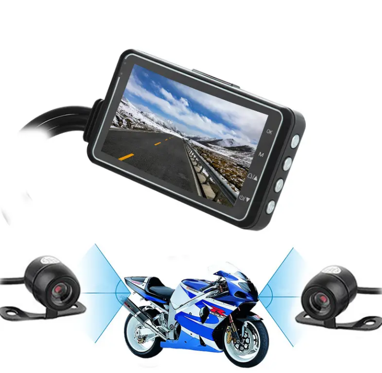 Budget-Easy to install-Motorcycle Camera Front and Rear